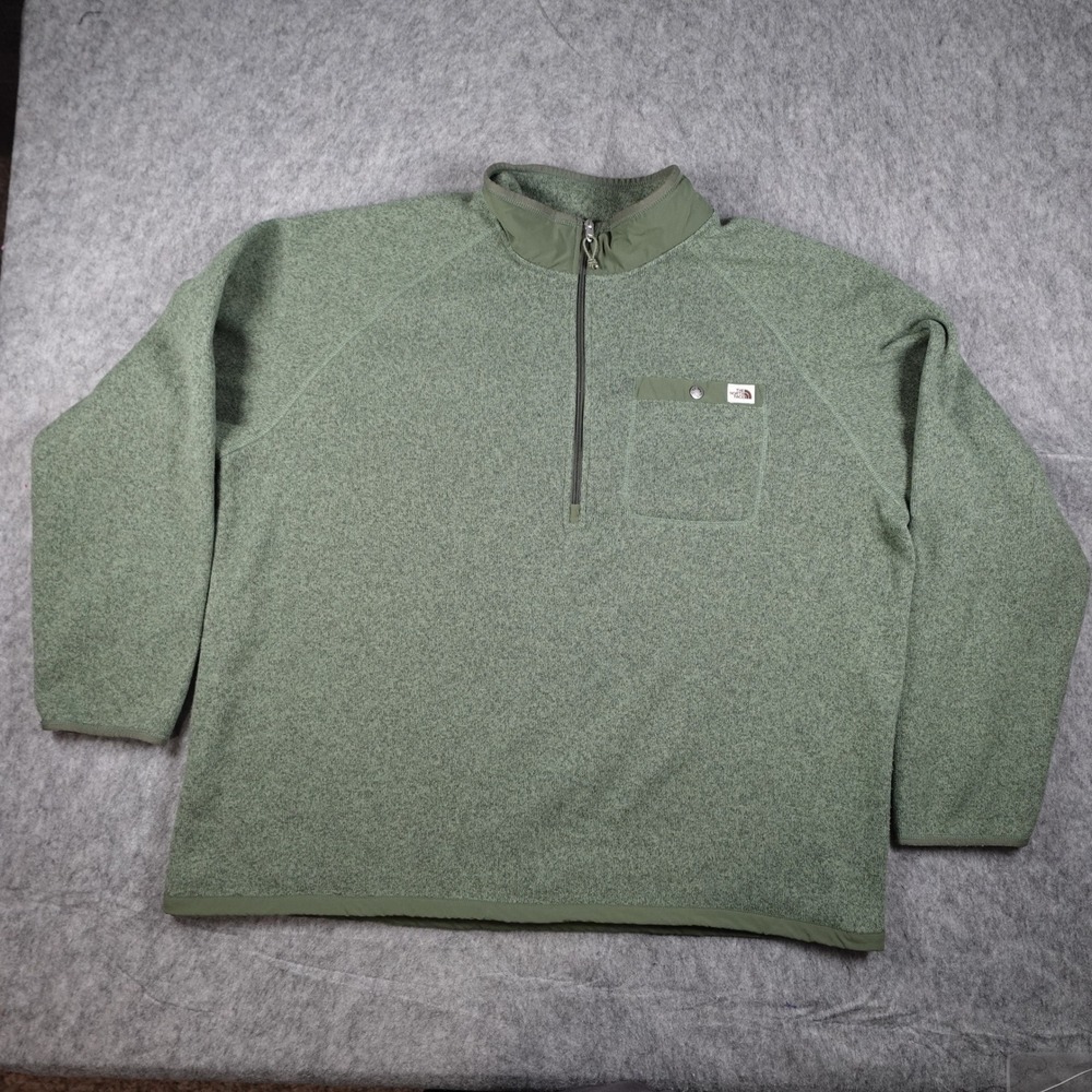 The North Face Pullover Mens XXXL Green Gordon Lyons 1/4 Zip Fleece NF0A5GL2